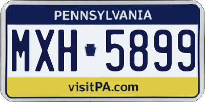 PA license plate MXH5899