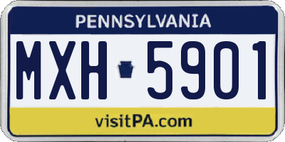 PA license plate MXH5901