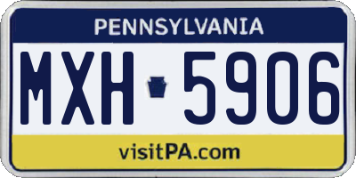 PA license plate MXH5906