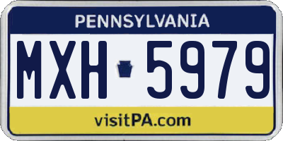 PA license plate MXH5979
