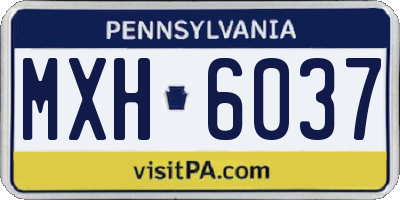 PA license plate MXH6037