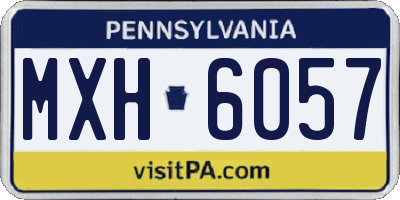 PA license plate MXH6057