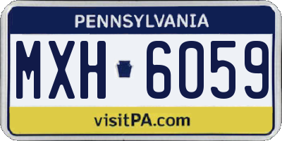 PA license plate MXH6059