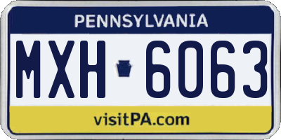 PA license plate MXH6063