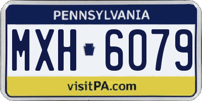 PA license plate MXH6079