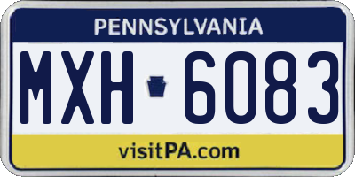 PA license plate MXH6083
