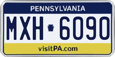 PA license plate MXH6090