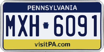 PA license plate MXH6091