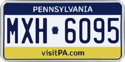 PA license plate MXH6095