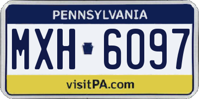 PA license plate MXH6097
