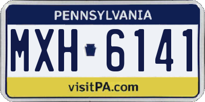 PA license plate MXH6141