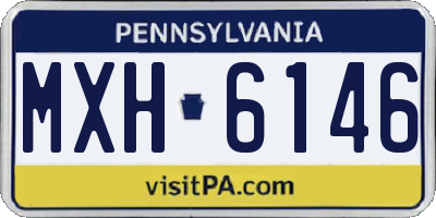 PA license plate MXH6146