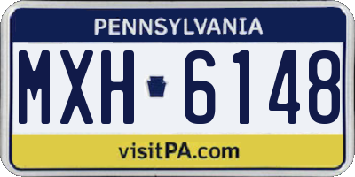 PA license plate MXH6148