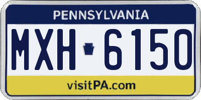 PA license plate MXH6150