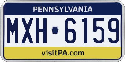 PA license plate MXH6159