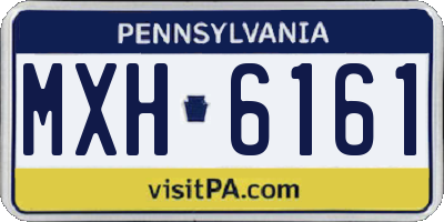 PA license plate MXH6161