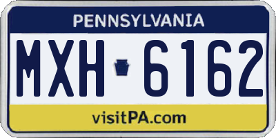 PA license plate MXH6162