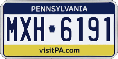 PA license plate MXH6191
