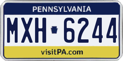 PA license plate MXH6244