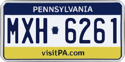 PA license plate MXH6261