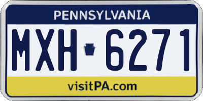 PA license plate MXH6271