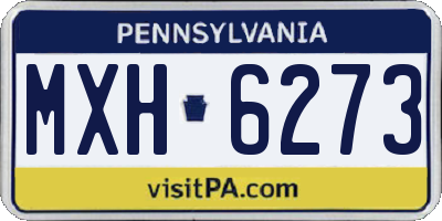 PA license plate MXH6273