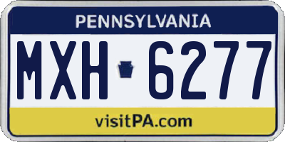 PA license plate MXH6277