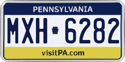 PA license plate MXH6282