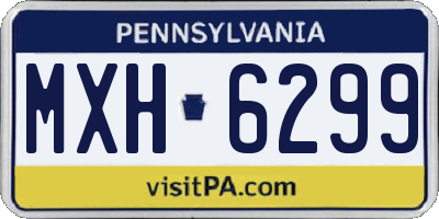 PA license plate MXH6299