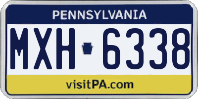 PA license plate MXH6338