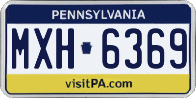 PA license plate MXH6369