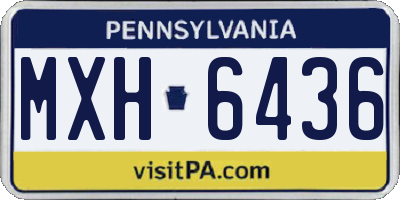 PA license plate MXH6436