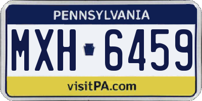PA license plate MXH6459