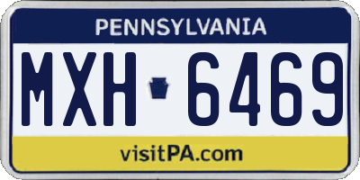 PA license plate MXH6469