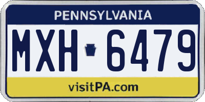 PA license plate MXH6479