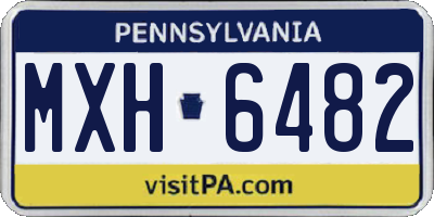 PA license plate MXH6482