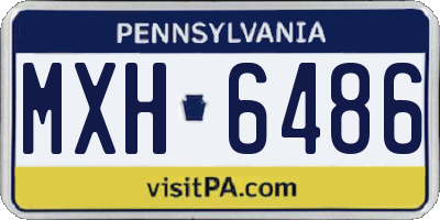 PA license plate MXH6486