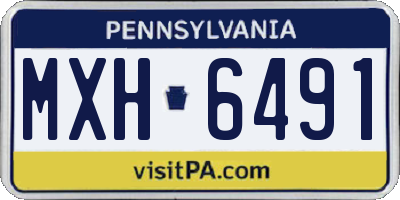 PA license plate MXH6491