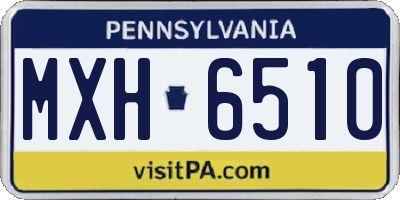 PA license plate MXH6510