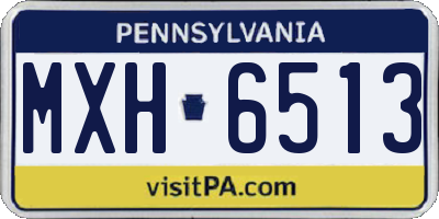 PA license plate MXH6513