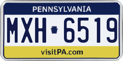PA license plate MXH6519