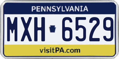 PA license plate MXH6529