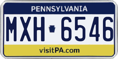 PA license plate MXH6546