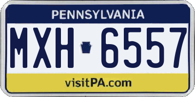 PA license plate MXH6557
