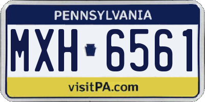 PA license plate MXH6561