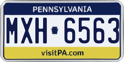 PA license plate MXH6563