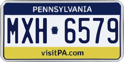 PA license plate MXH6579