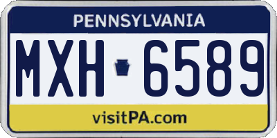 PA license plate MXH6589