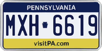 PA license plate MXH6619