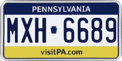 PA license plate MXH6689